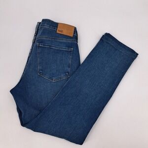 PAIGE Men's Size 32x29 Cotton Blend Blue Medium Wash Stretch Straight Jeans